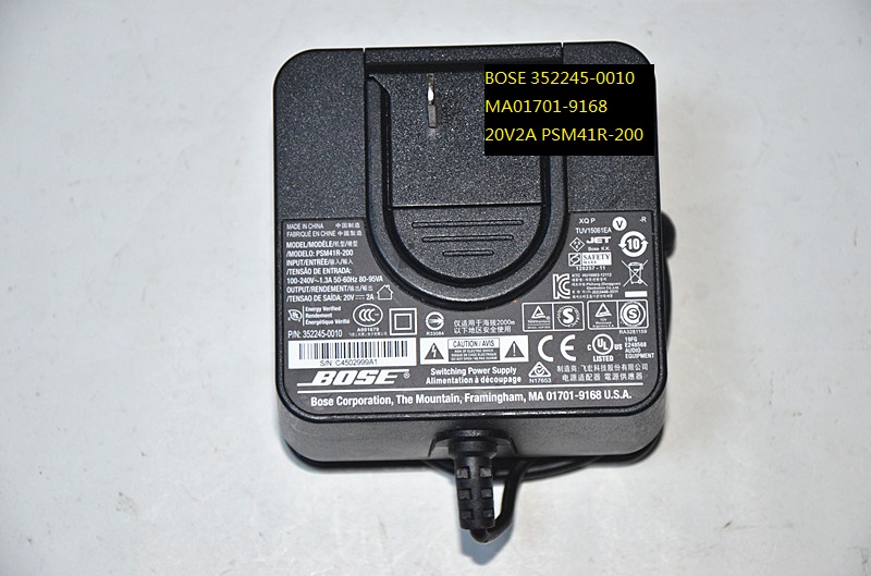 100% Brand New MA01701-9168 20V 2A BOSE PSM41R-200 352245-0010 AC/DC POWER SUPPLY ADAPTER